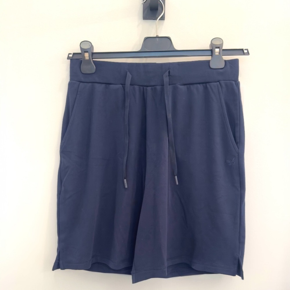 Cozy Earth Women's Brushed Bamboo 6” Mid-Length Lounge PJ Shorts Blue Small NEW - Picture 6 of 9